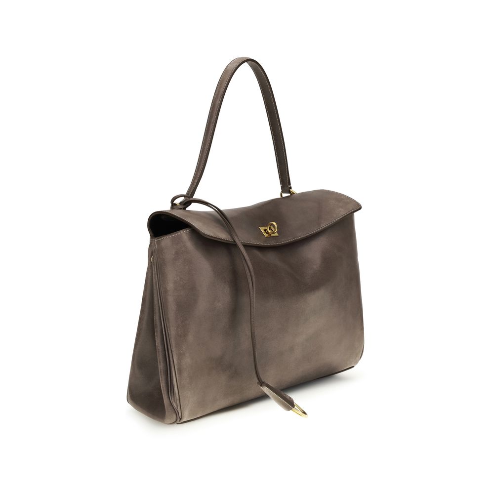 Balenciaga Gray Lambskin Shoulder Bag Ovis Aries Aries