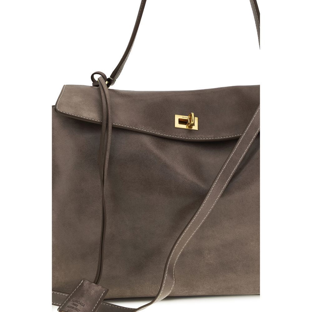 Balenciaga Gray Lambskin Shoulder Bag Ovis Aries Aries