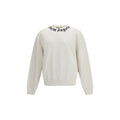Palm Angels White Cotton Sweatshirt