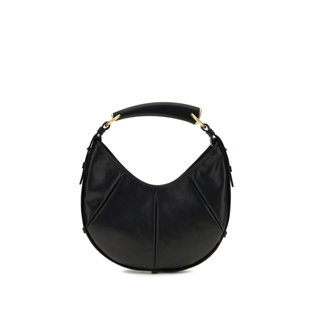 Saint Laurent Schwarze Bos Taurus Kalbsleder Schultertasche