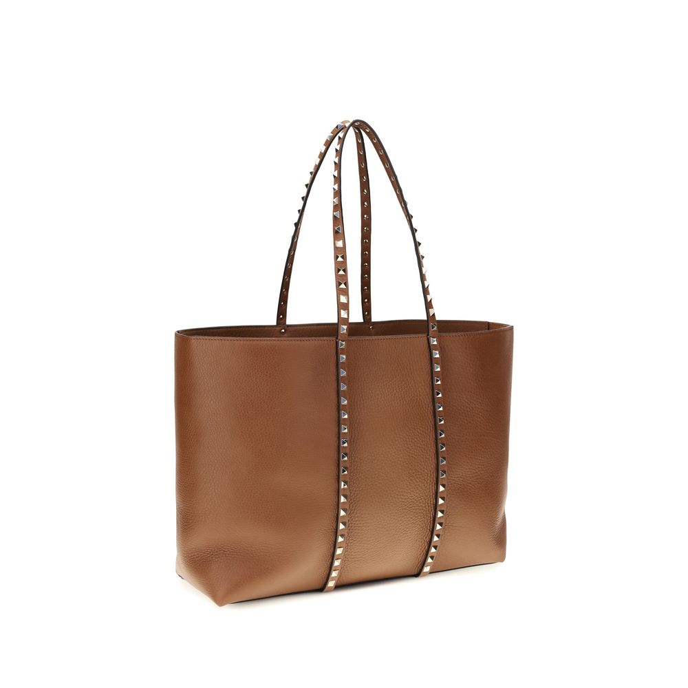 Valentino Garavani Braune Kalbsleder Bos Taurus Schultertasche
