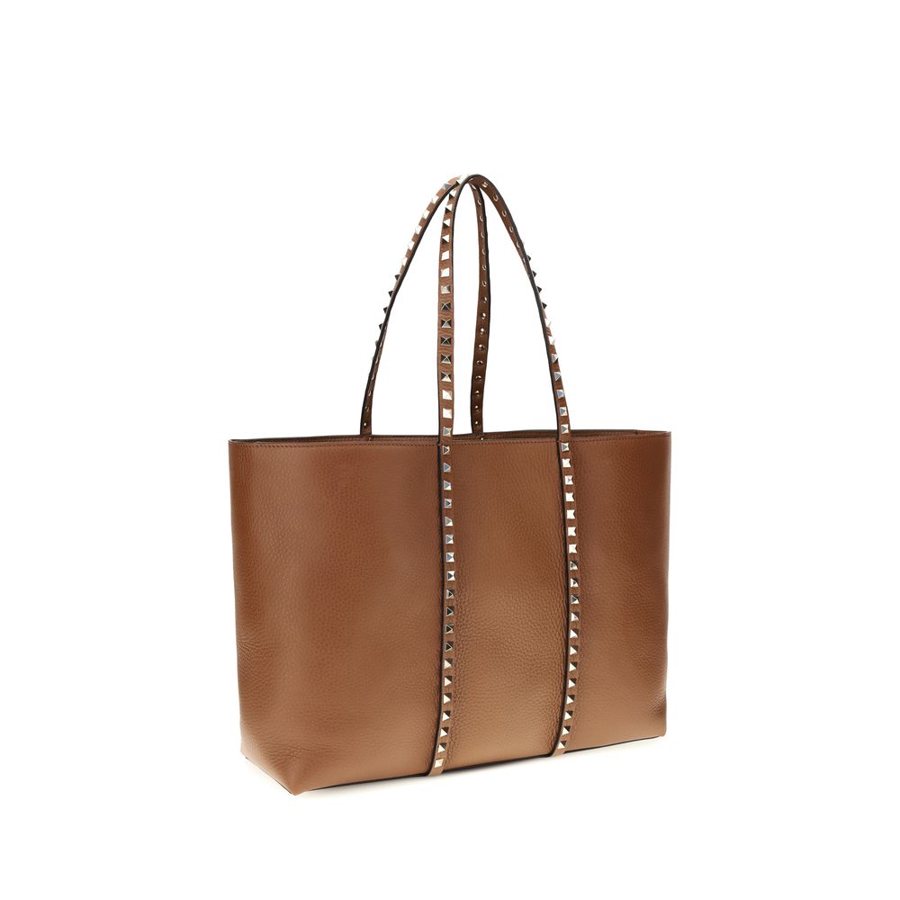 Valentino Garavani Braune Kalbsleder Bos Taurus Schultertasche