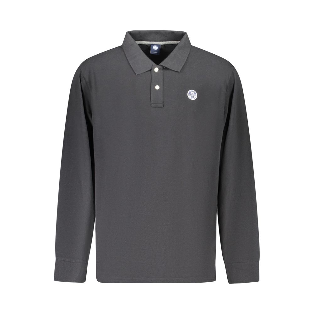 North Sails Schwarzes Herren-Poloshirt aus Baumwolle