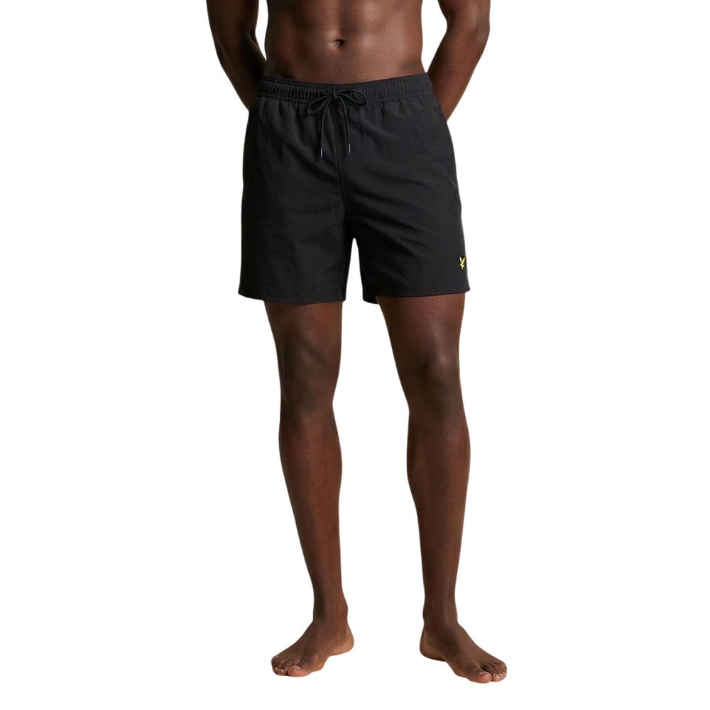 Lyle & Scott Schwarze Badeshorts aus Polyamid