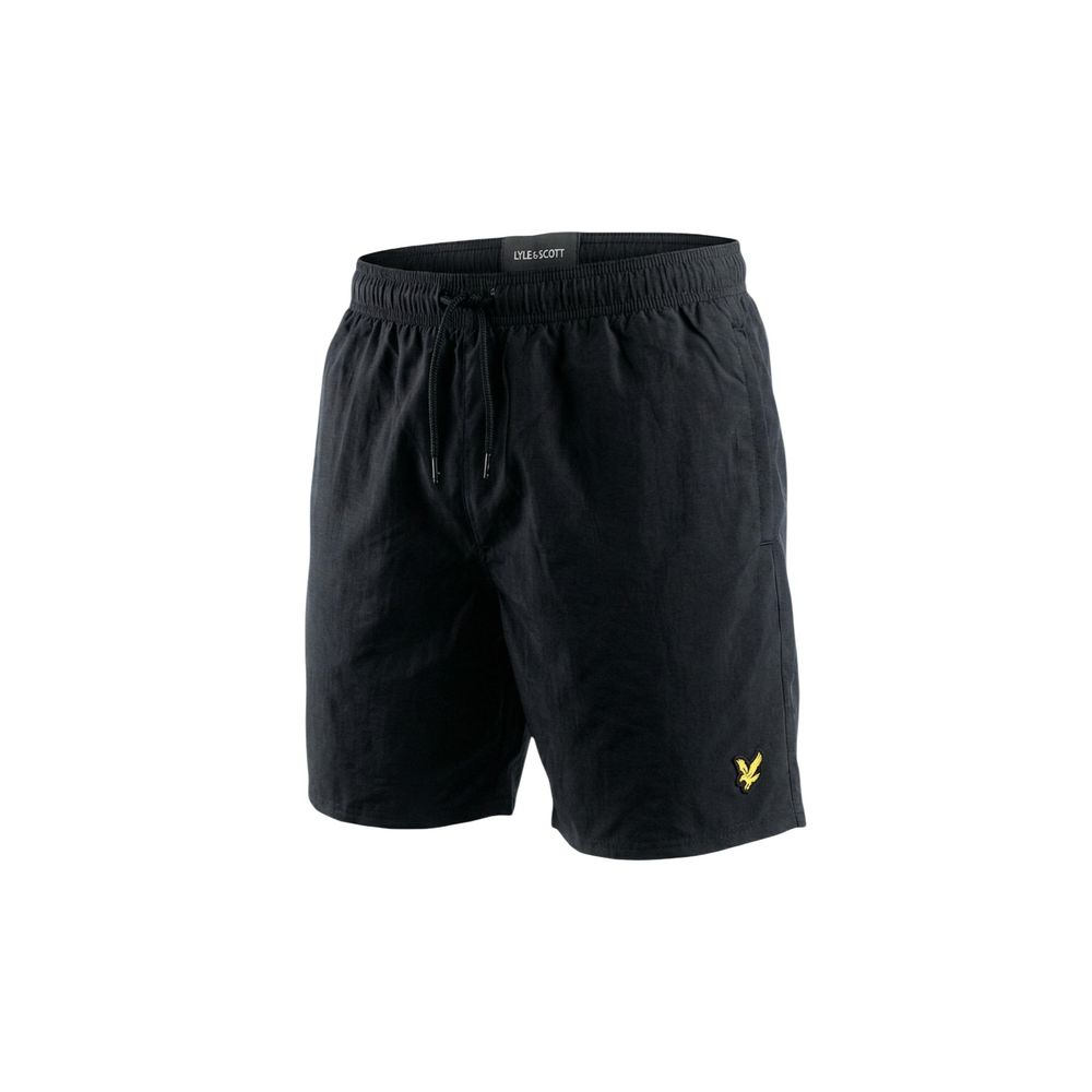 Lyle & Scott Schwarze Badeshorts aus Polyamid