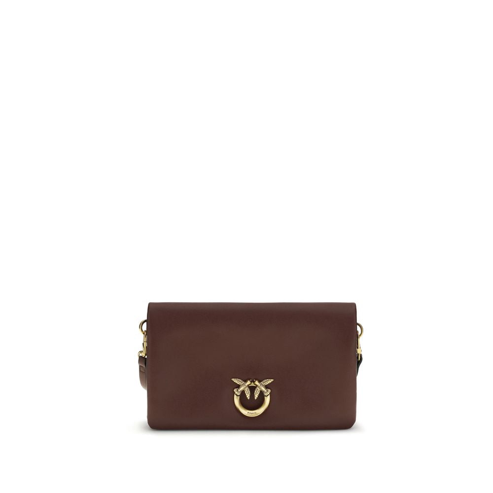 PINKO Schultertasche aus violettem Kalbsleder Bos Taurus