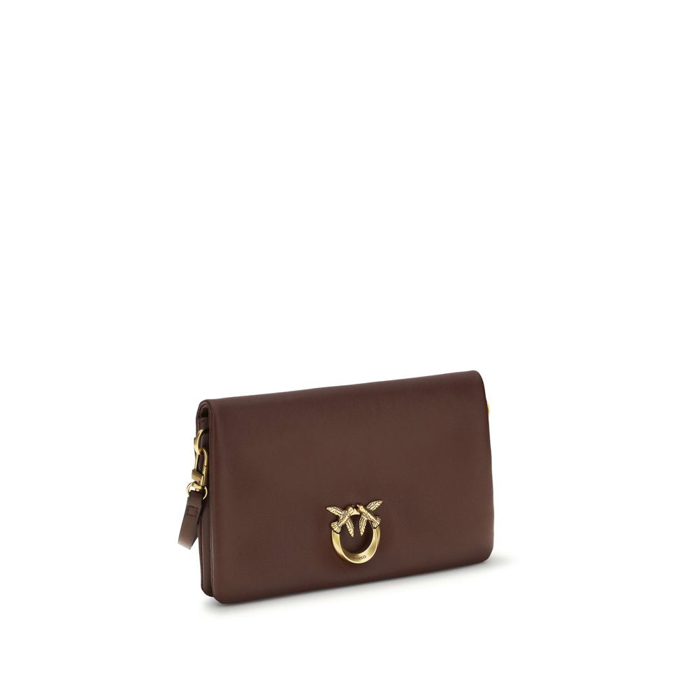 PINKO Schultertasche aus violettem Kalbsleder Bos Taurus
