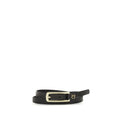 PINKO Slim Black Calfskin Belt Bos Taurus