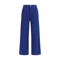 'S Max Mara Blue Cotton Casual Trousers
