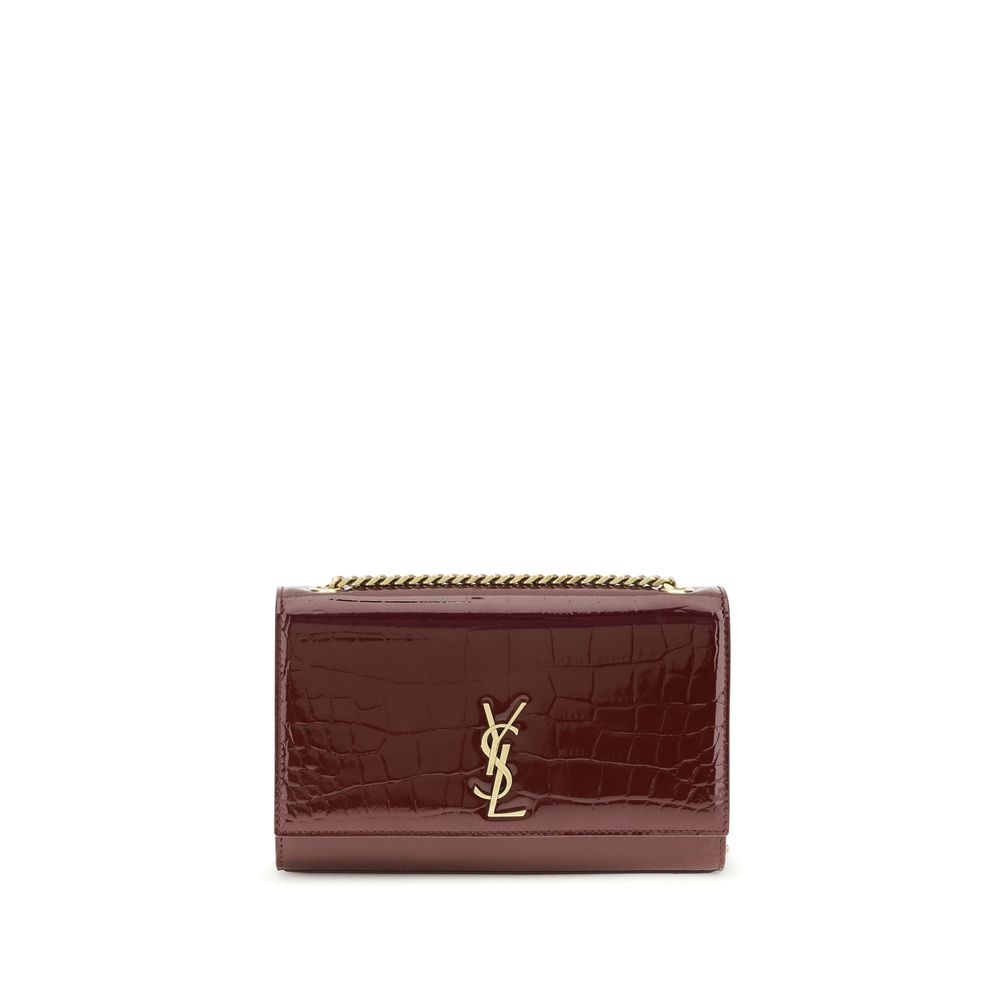 Saint Laurent shoulder bag Bos Taurus in burgundy calfskin