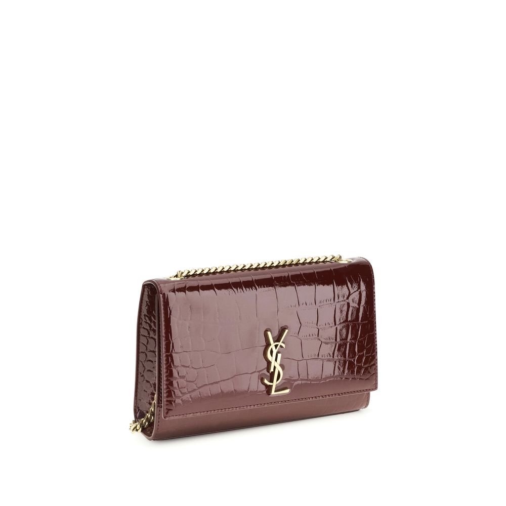 Saint Laurent shoulder bag Bos Taurus in burgundy calfskin