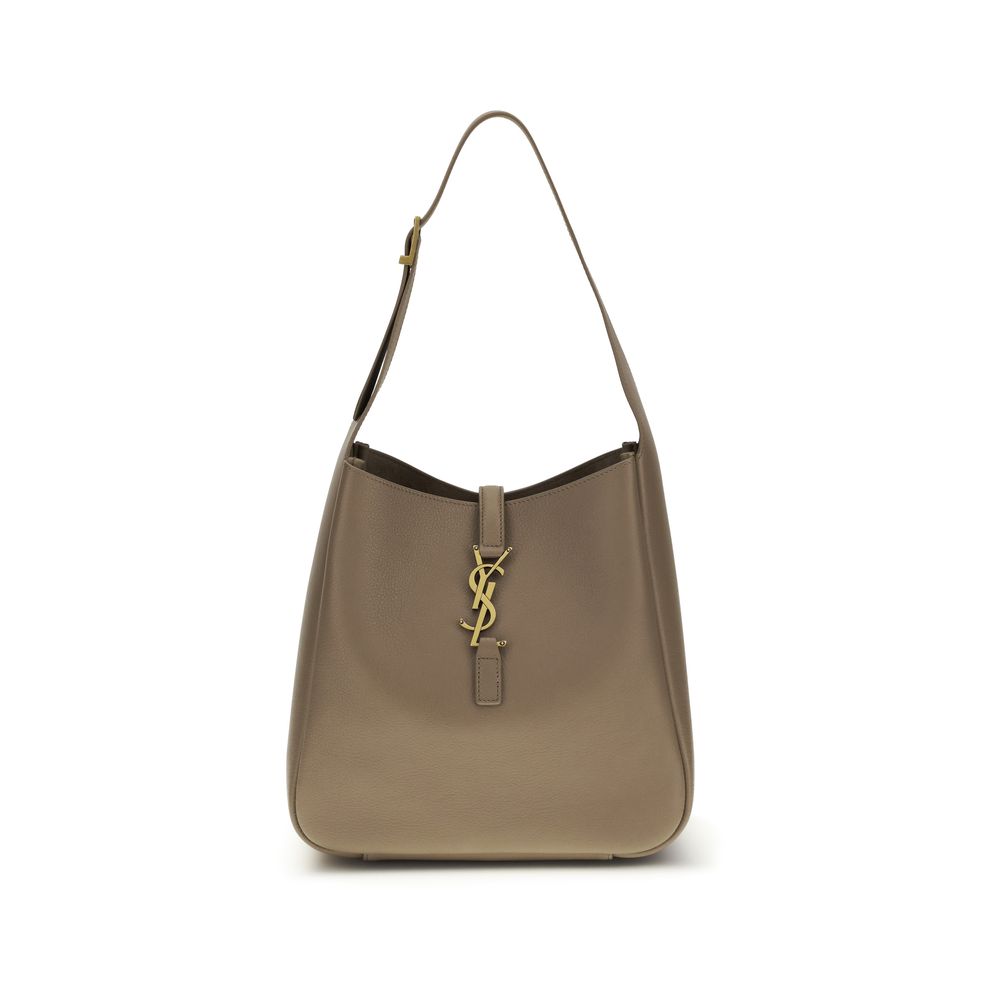 Saint Laurent Graue Bos Taurus Kalbsleder Schultertasche