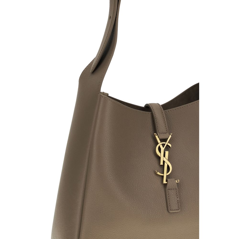 Saint Laurent Graue Bos Taurus Kalbsleder Schultertasche