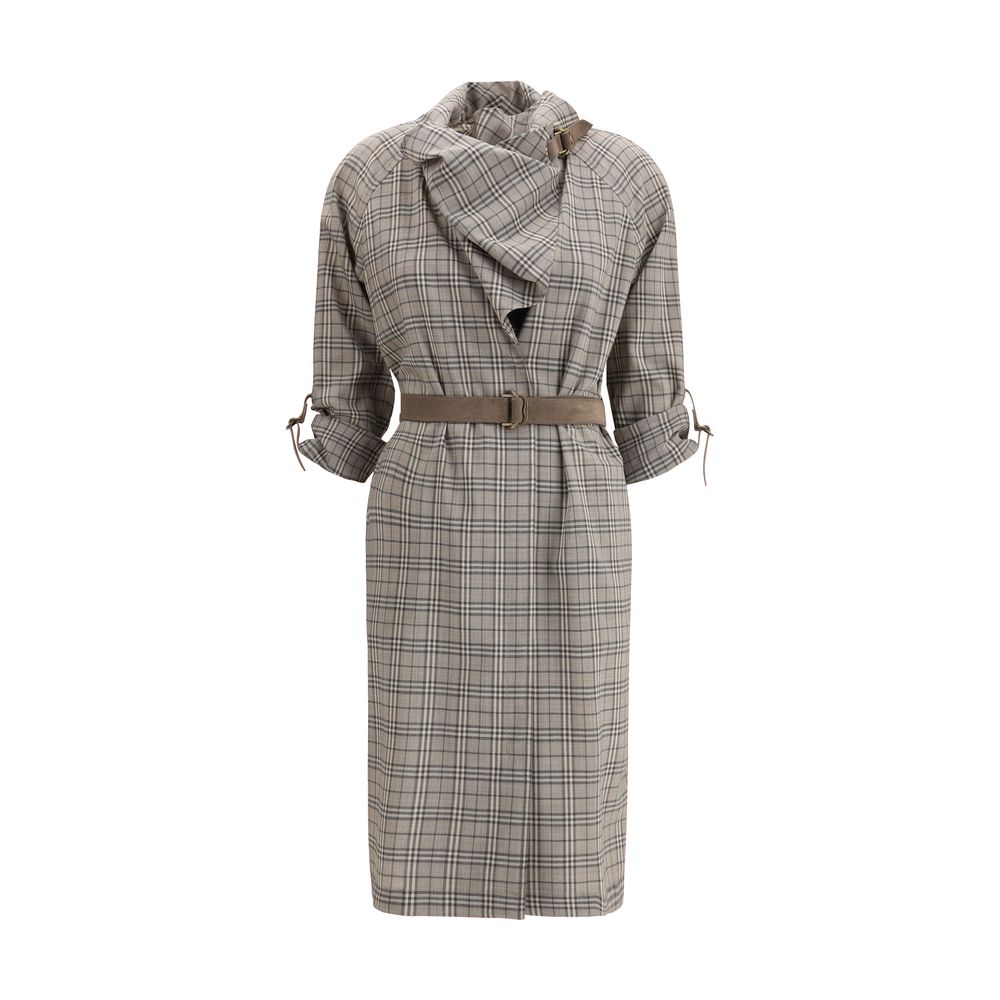 Burberry Graues Wollkleid für den Alltag