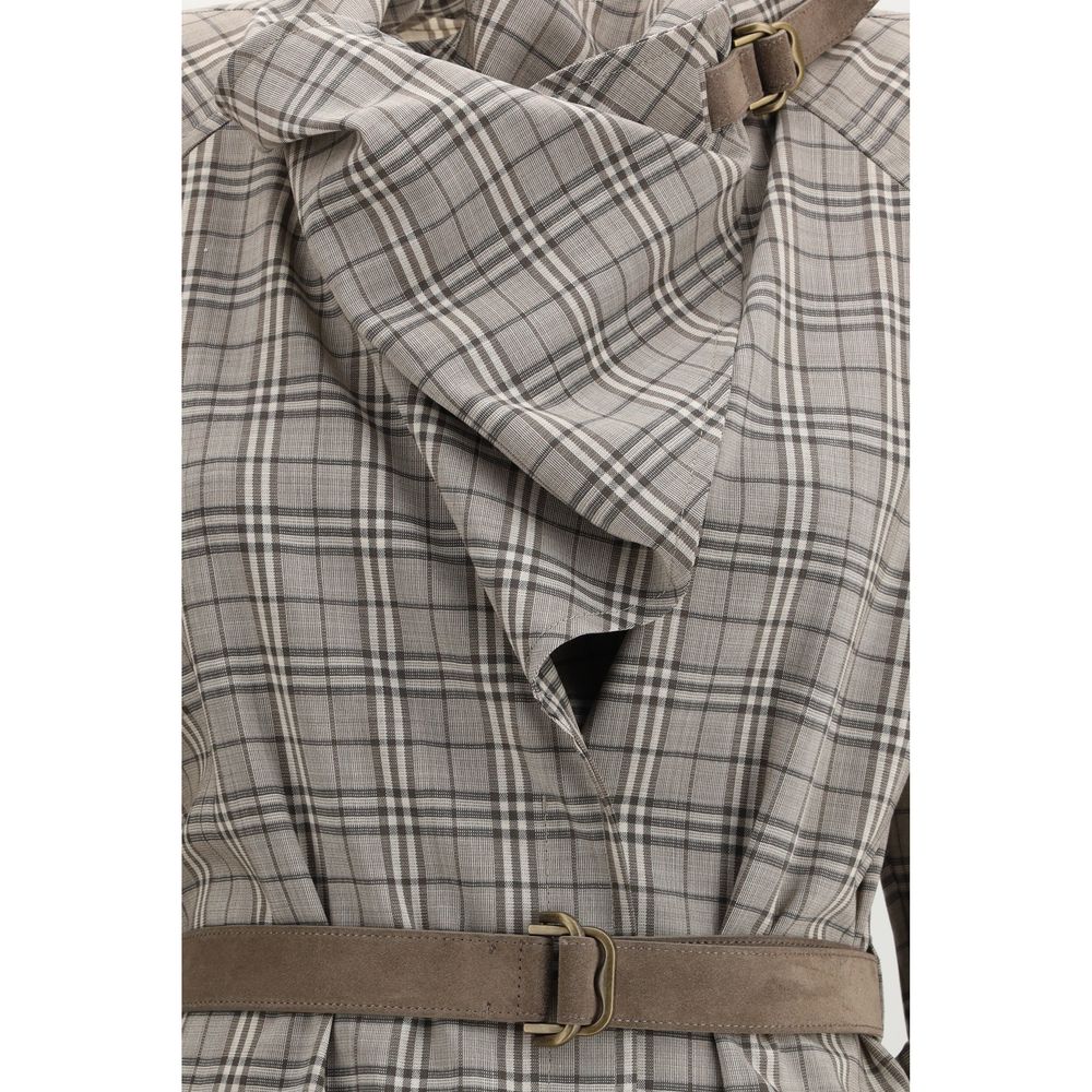 Burberry Graues Wollkleid für den Alltag