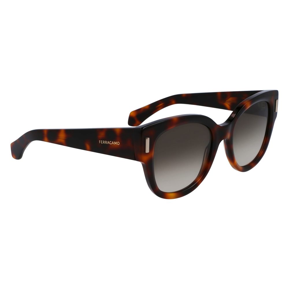 Ferragamo Braune Sonnenbrille aus Acetat