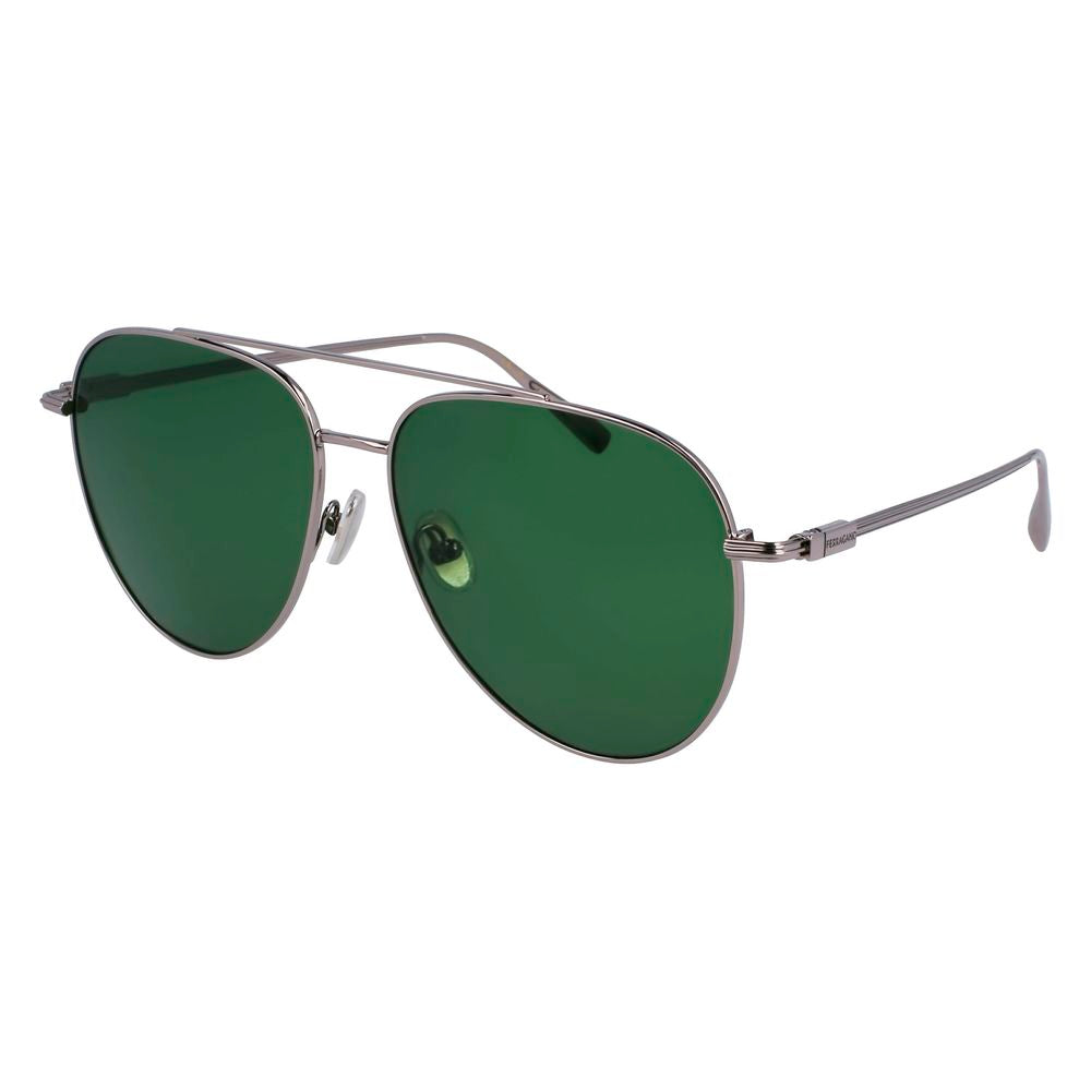 Ferragamo Grey Metal Sunglasses