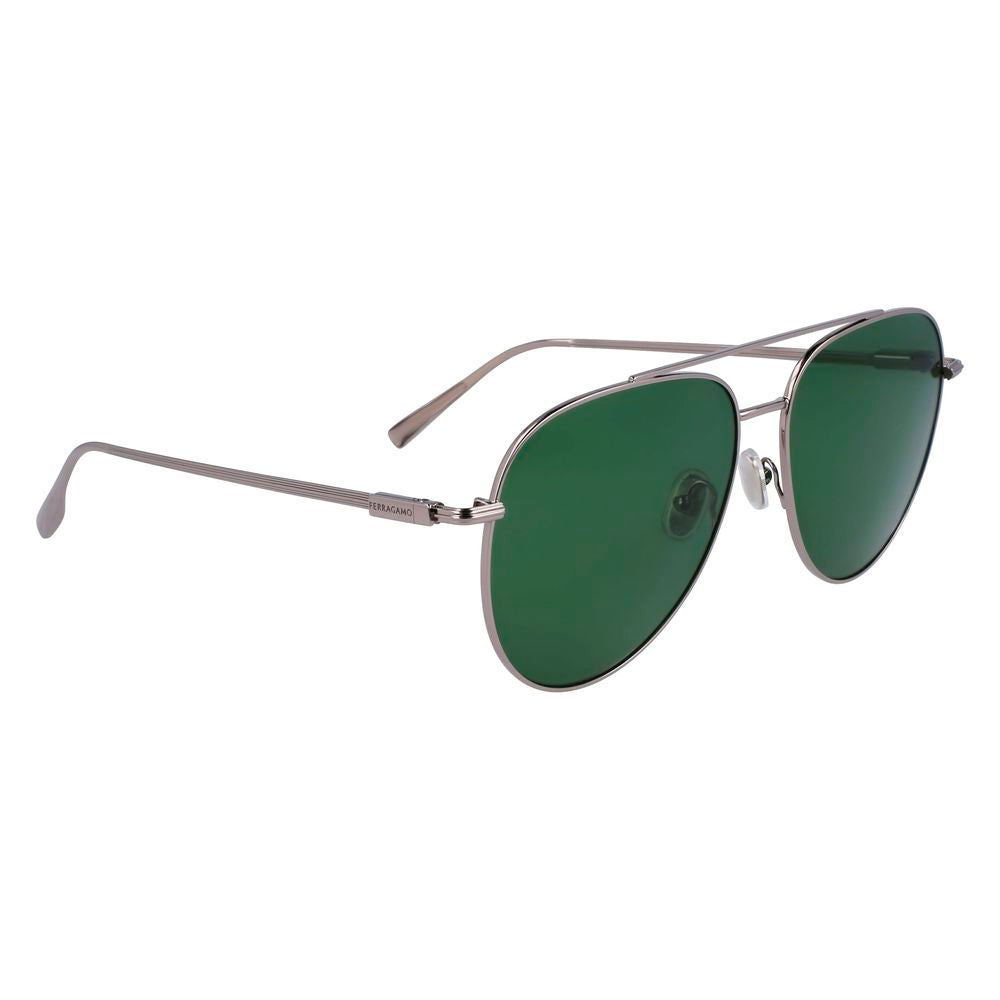 Ferragamo Grey Metal Sunglasses