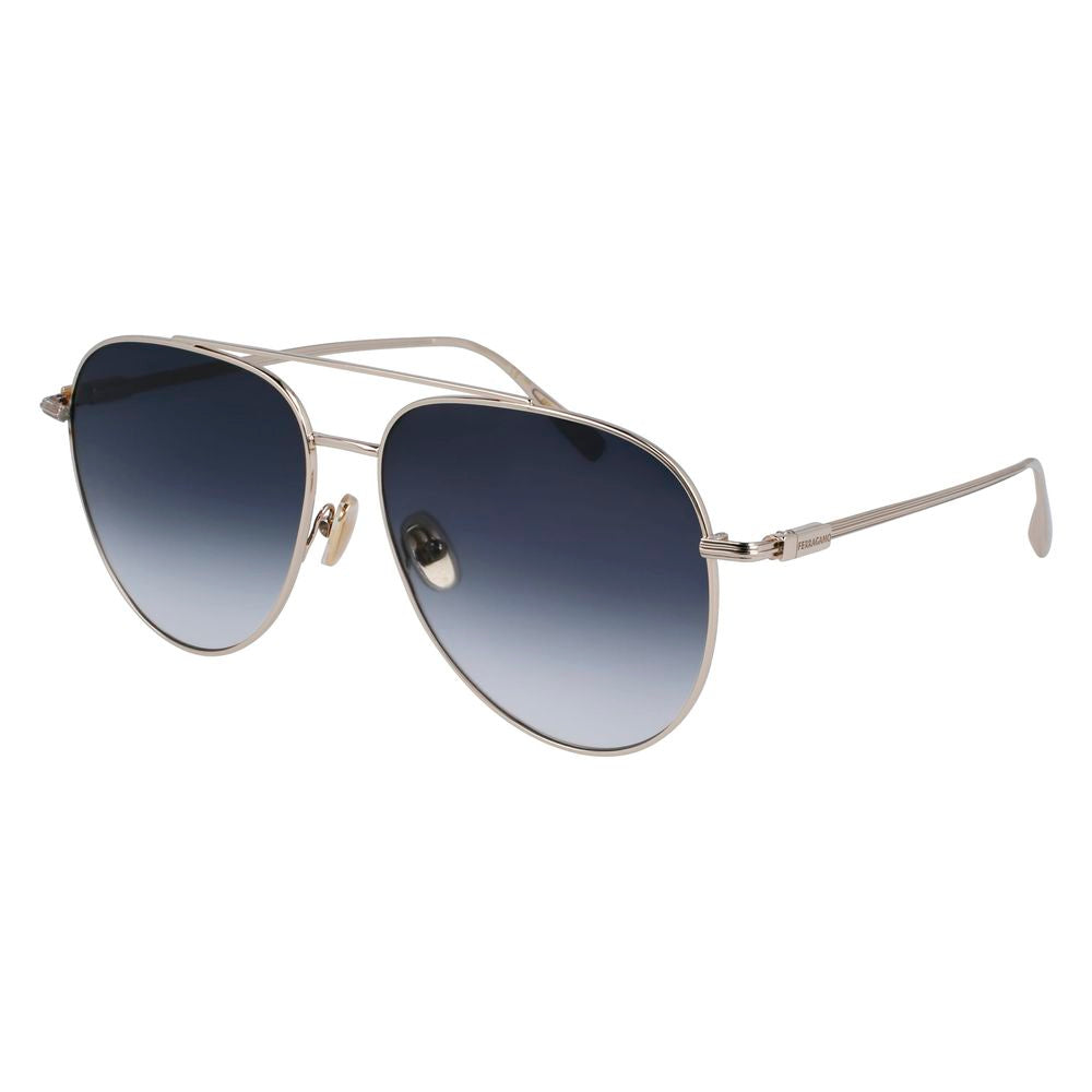 Ferragamo gold metal sunglasses