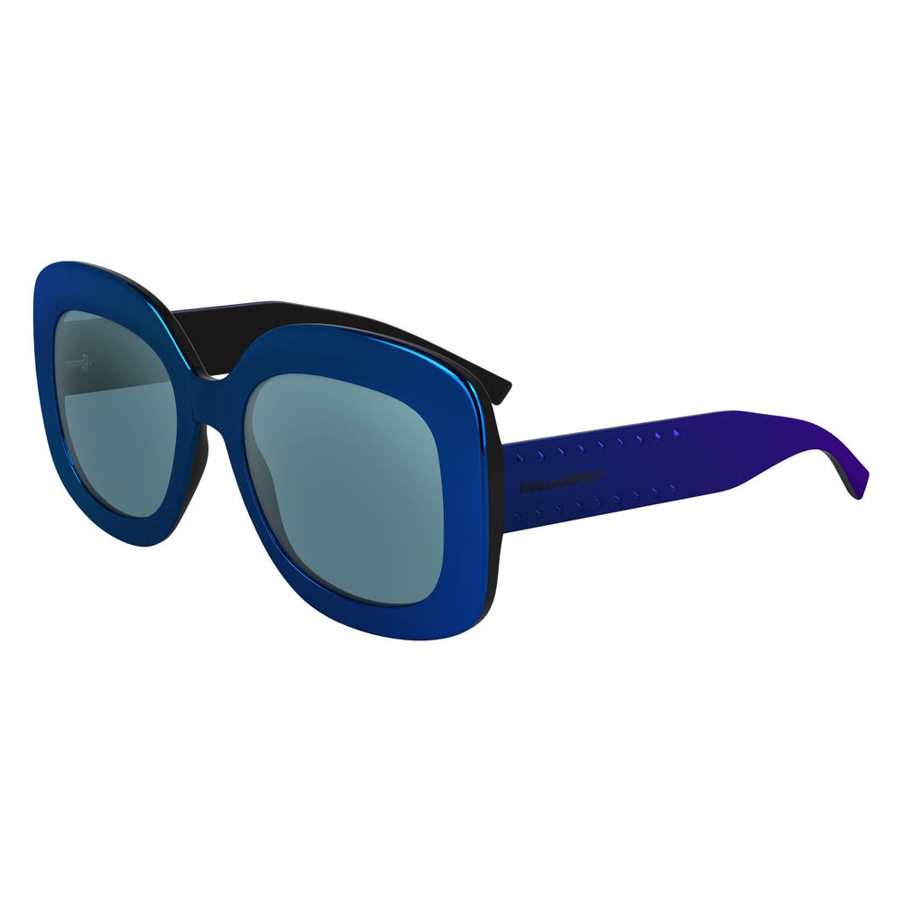 Karl Lagerfeld Sonnenbrille mit blauen Einsätzen
