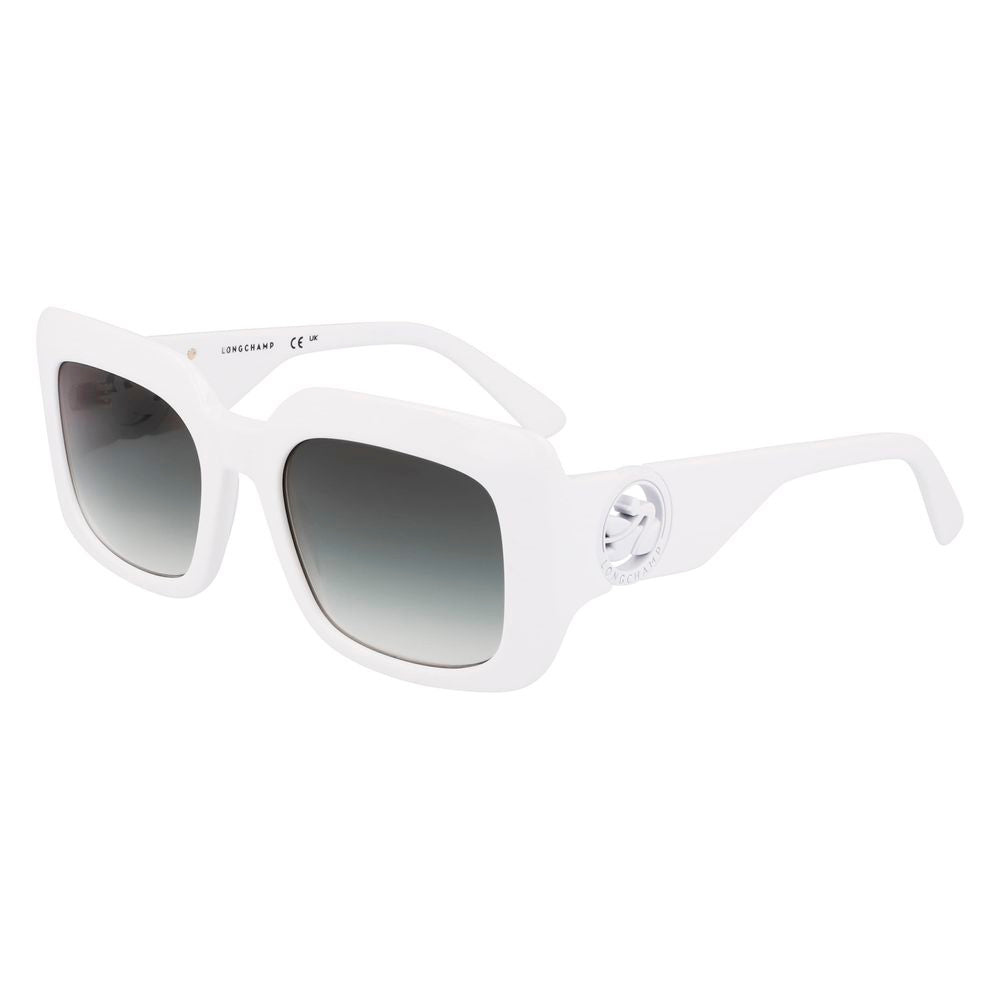 Longchamp Weiße Sonnenbrille aus Acetat