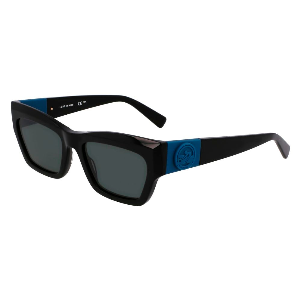 Longchamp Schwarze Sonnenbrille aus Acetat
