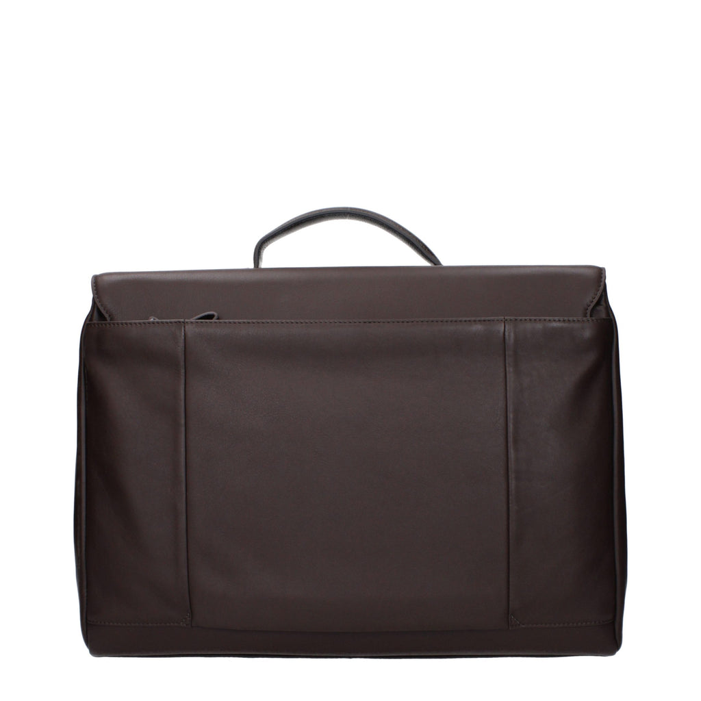Piquadro Braune Leder Aktentasche für Business und Laptop