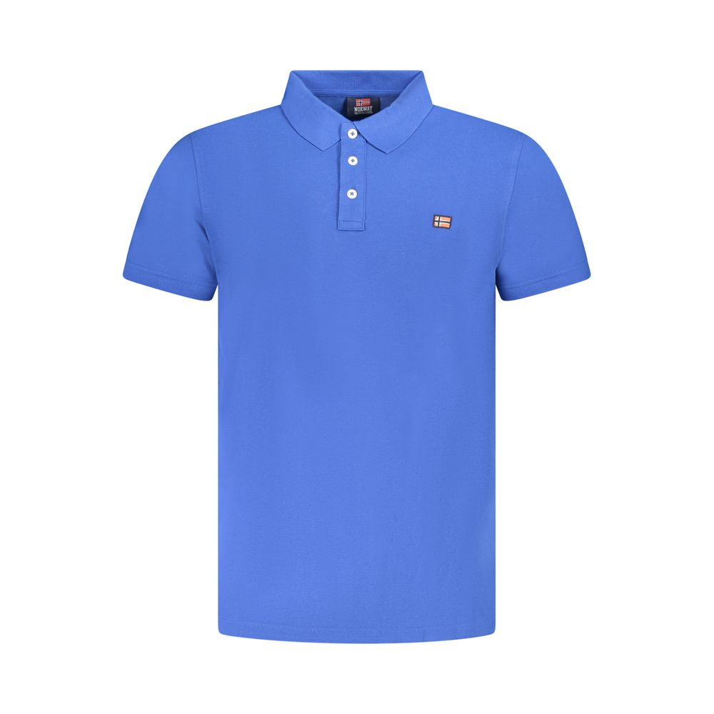 Norway 1963 Men's Blue Cotton Polo Shirt