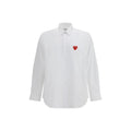 Comme Des Garçons Play Weißes Baumwollkleidhemd