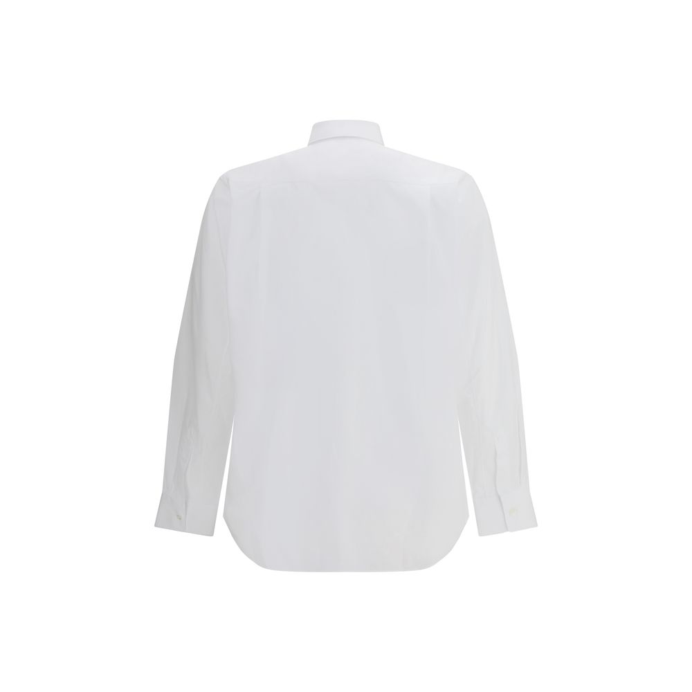 Comme Des Garçons Play Weißes Baumwollkleidhemd