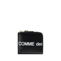 Comme Des Garçons Schwarzes Kalbsleder Bos Taurus Portemonnaie