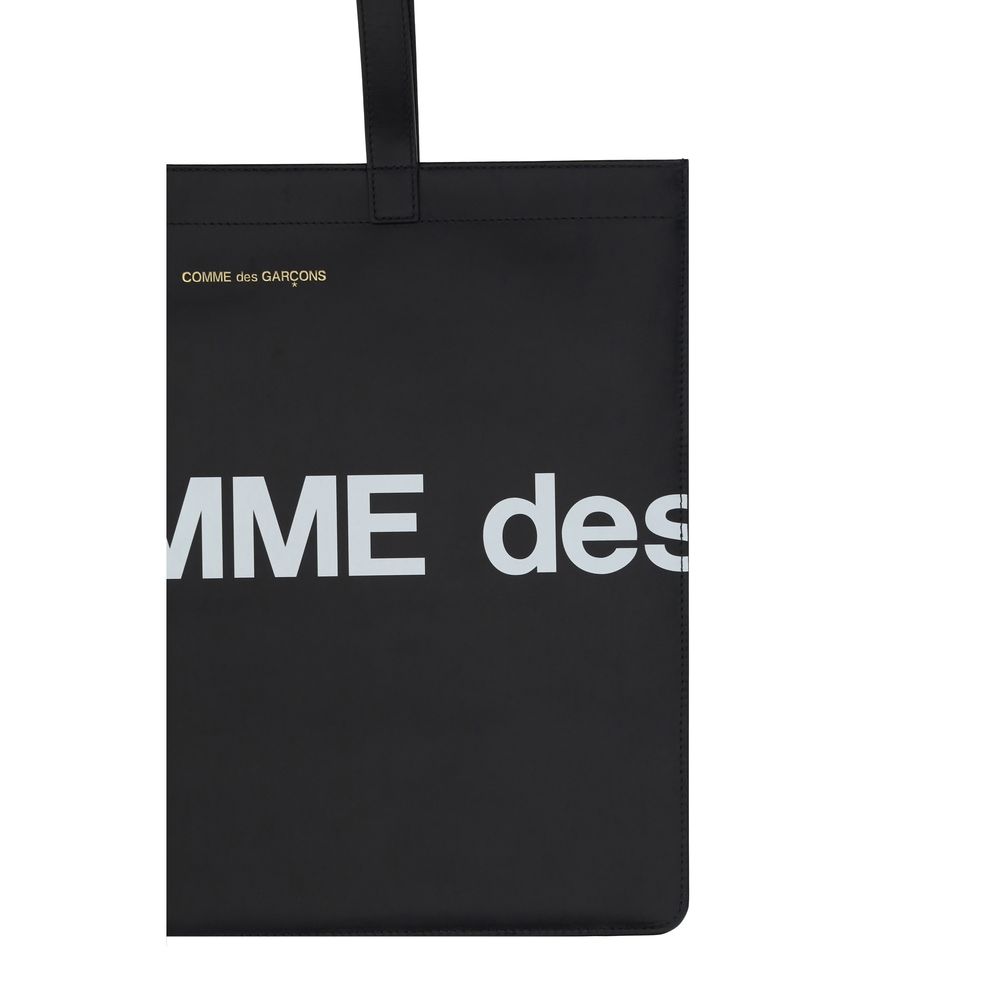 Comme Des Garçons Schwarze Bos Taurus Kalbsleder Schultertasche