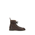 Versace Braune Kalbsleder Bos Taurus Schnürstiefel