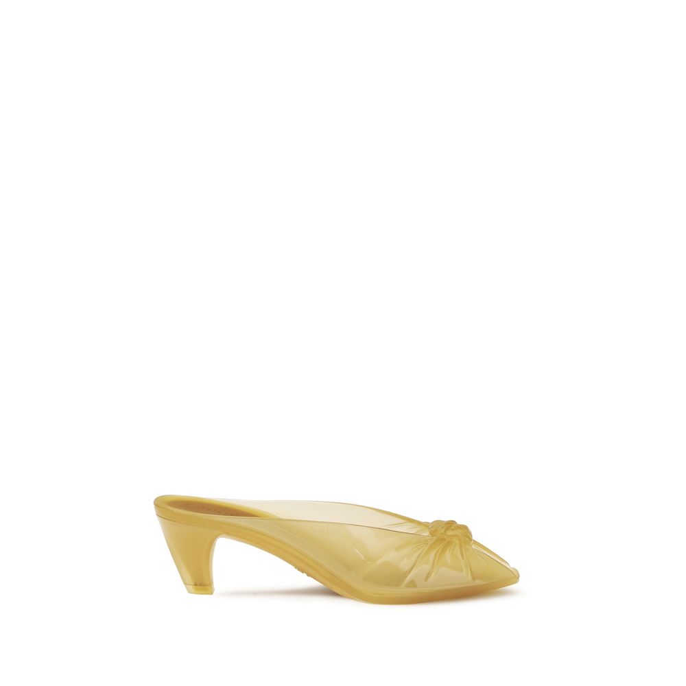 Chloé Beige Gummipantoletten