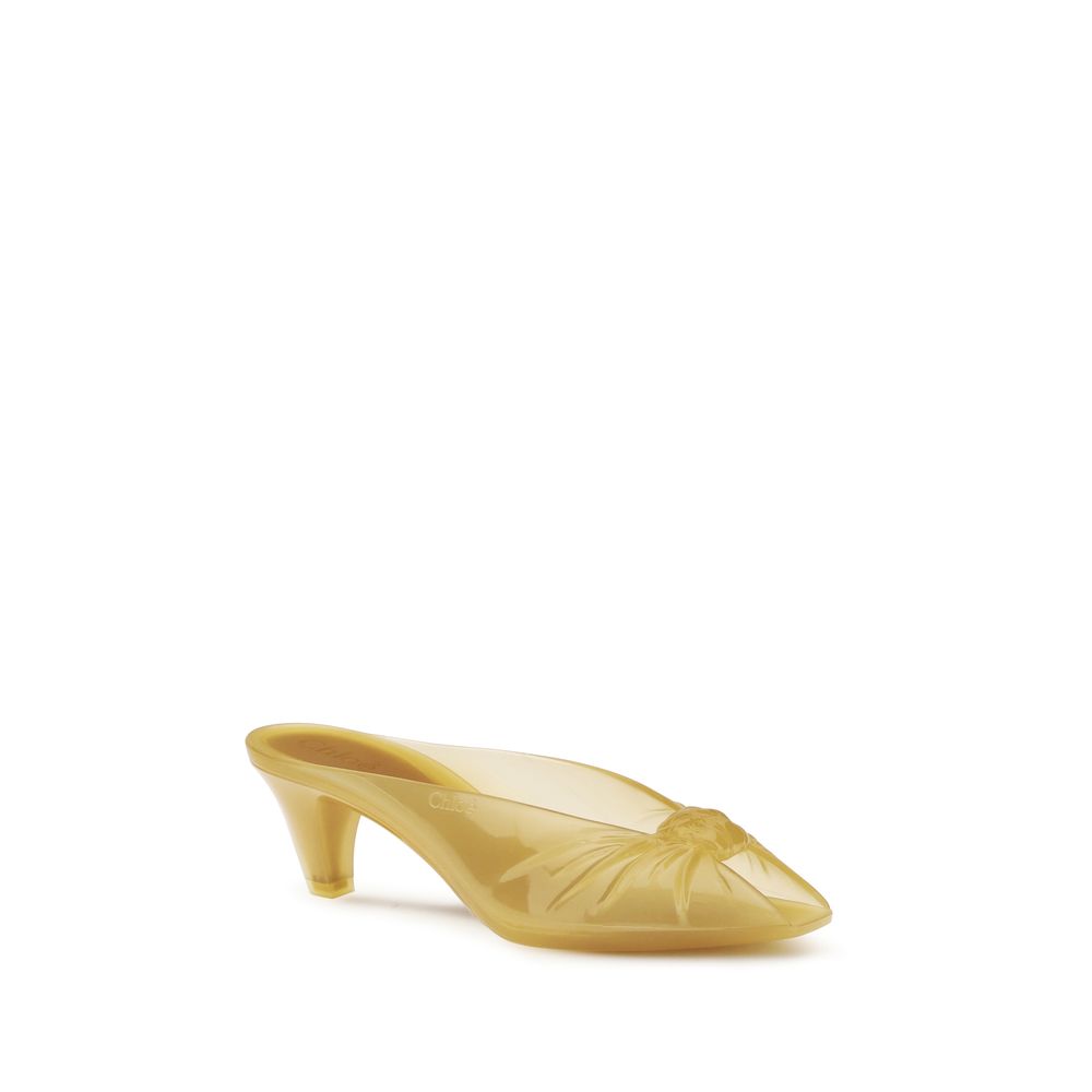 Chloé Beige Gummipantoletten
