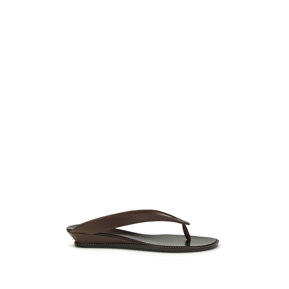 Giuseppe Zanotti Braune Kalbsleder Bos Taurus Plateau-Sandalen