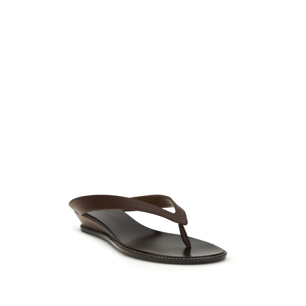 Giuseppe Zanotti Braune Kalbsleder Bos Taurus Plateau-Sandalen