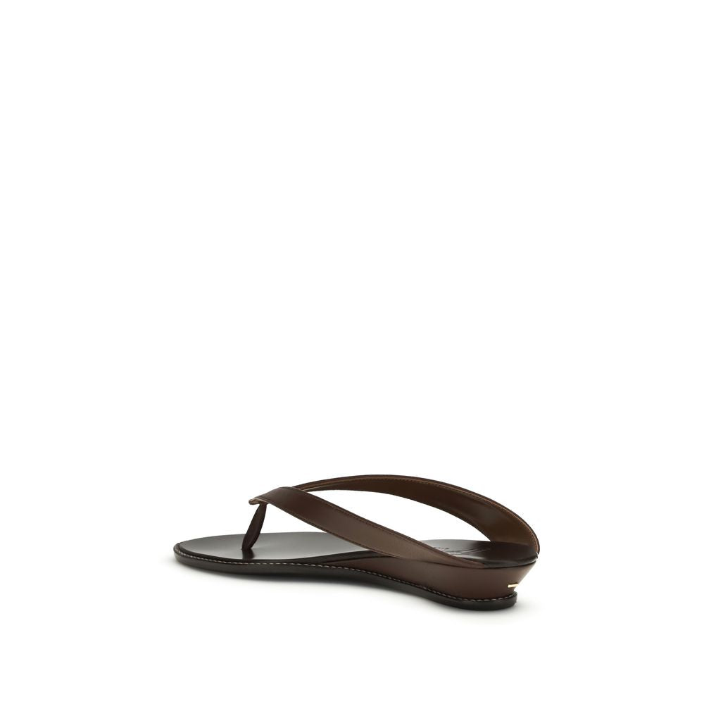 Giuseppe Zanotti Braune Kalbsleder Bos Taurus Plateau-Sandalen