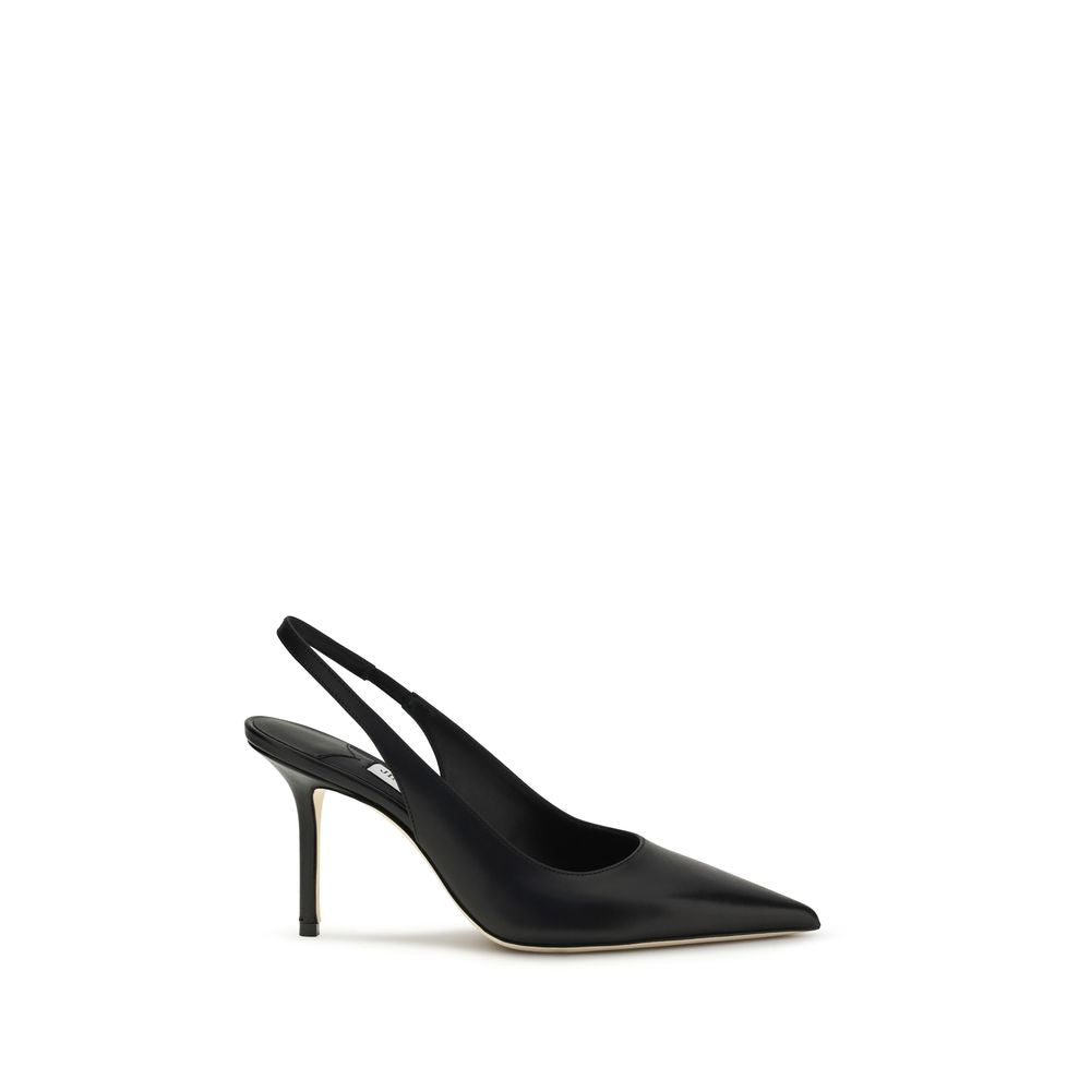 Jimmy Choo Schwarze Bos Taurus Kalbsleder Plateau-Pumps