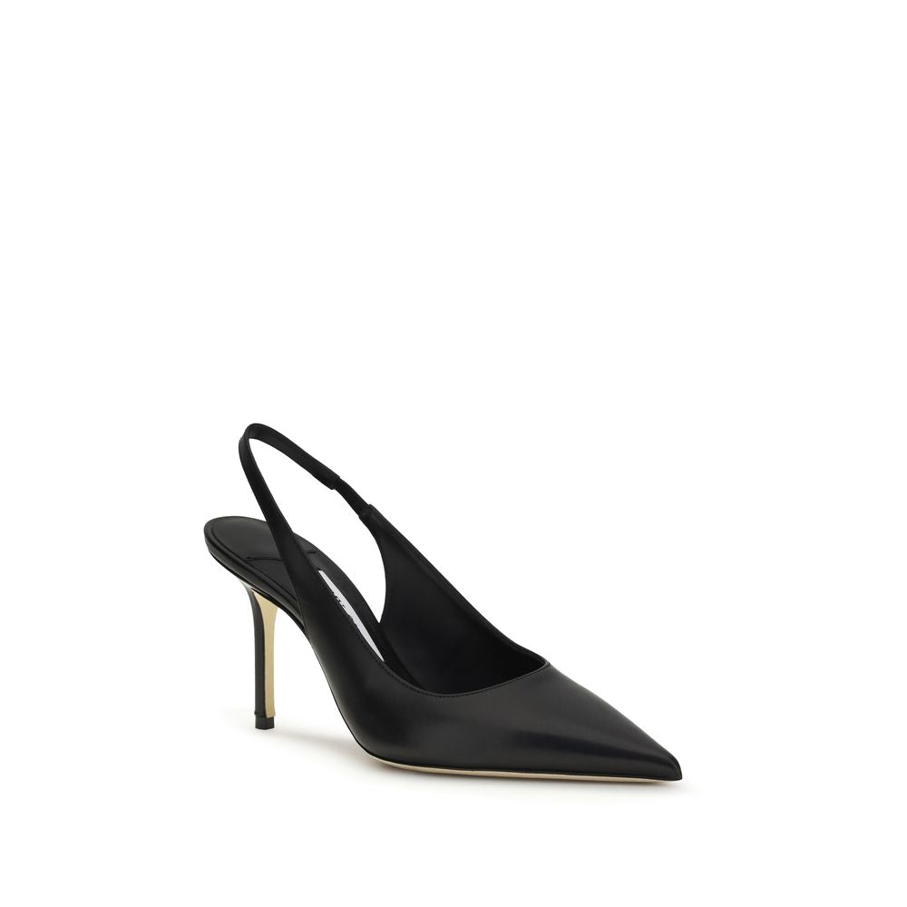 Jimmy Choo Schwarze Bos Taurus Kalbsleder Plateau-Pumps