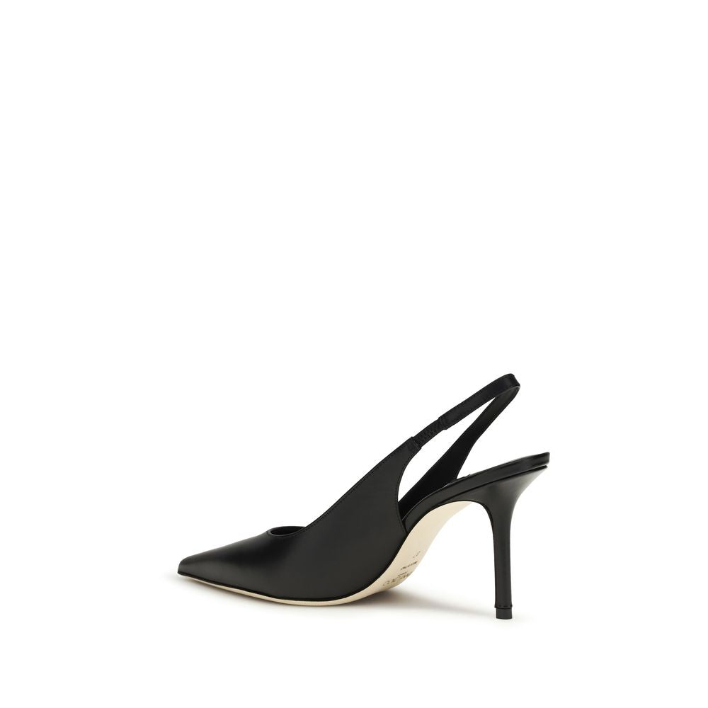 Jimmy Choo Schwarze Bos Taurus Kalbsleder Plateau-Pumps