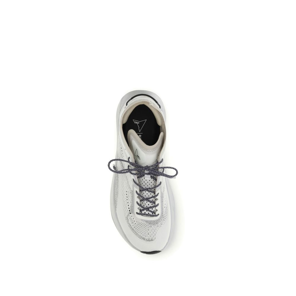 ROA White Athletic-Look Fabric Sneakers