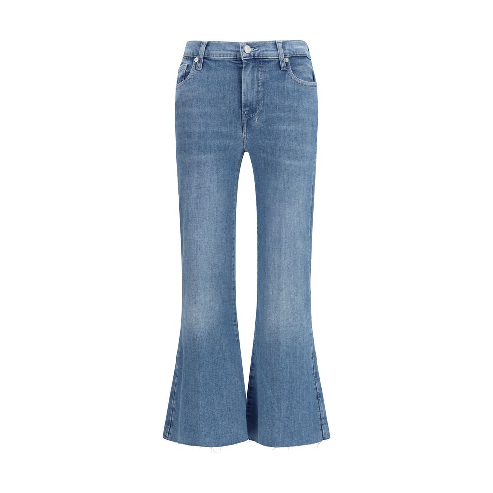 7FOR Blaue Baumwoll-Jeans mit ausgestelltem Bein