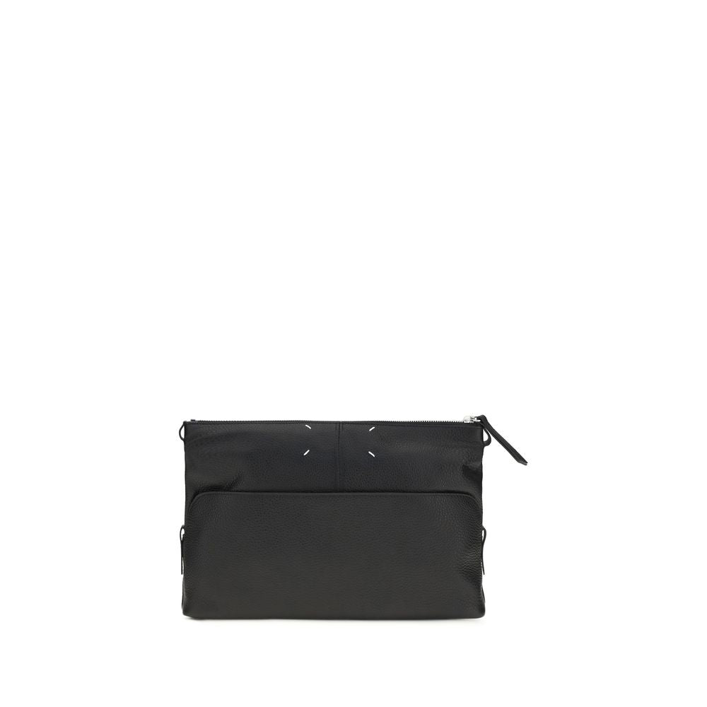 Maison Margiela Black Bos Taurus Calf Leather Clutch