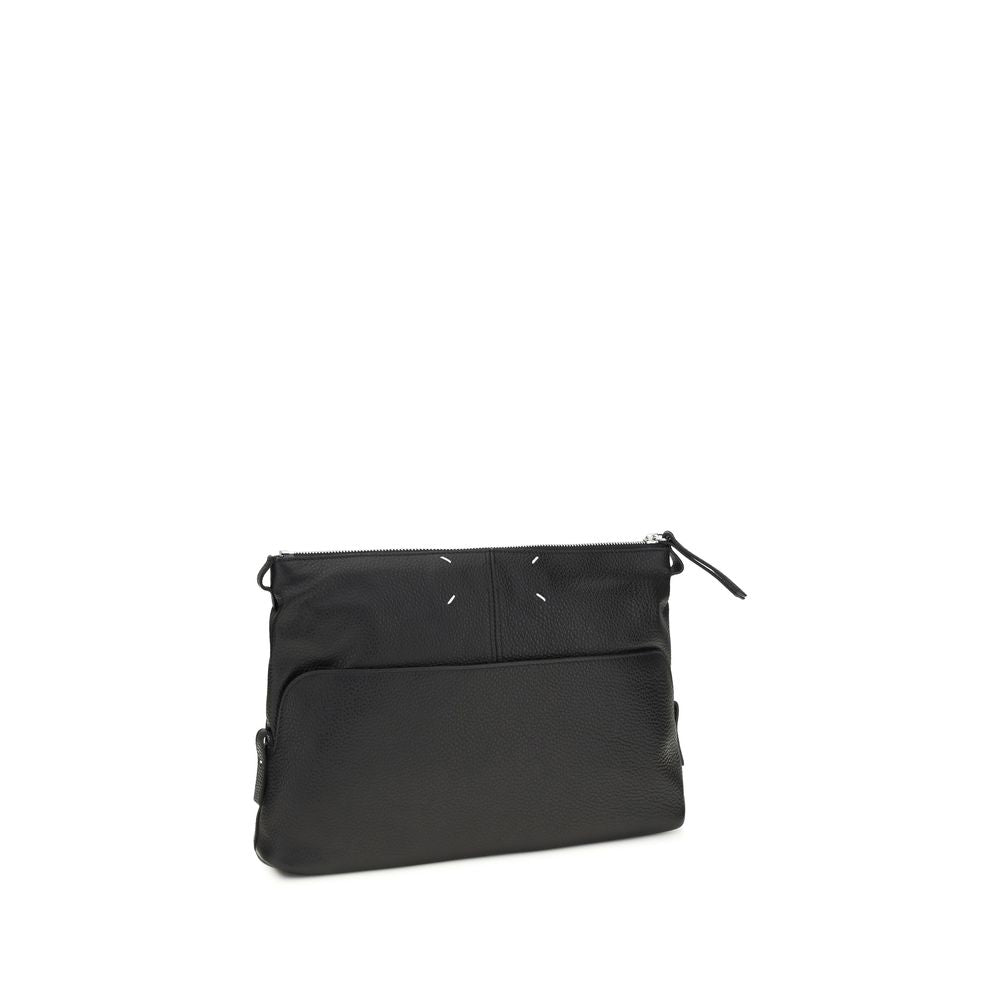 Maison Margiela Black Bos Taurus Calf Leather Clutch