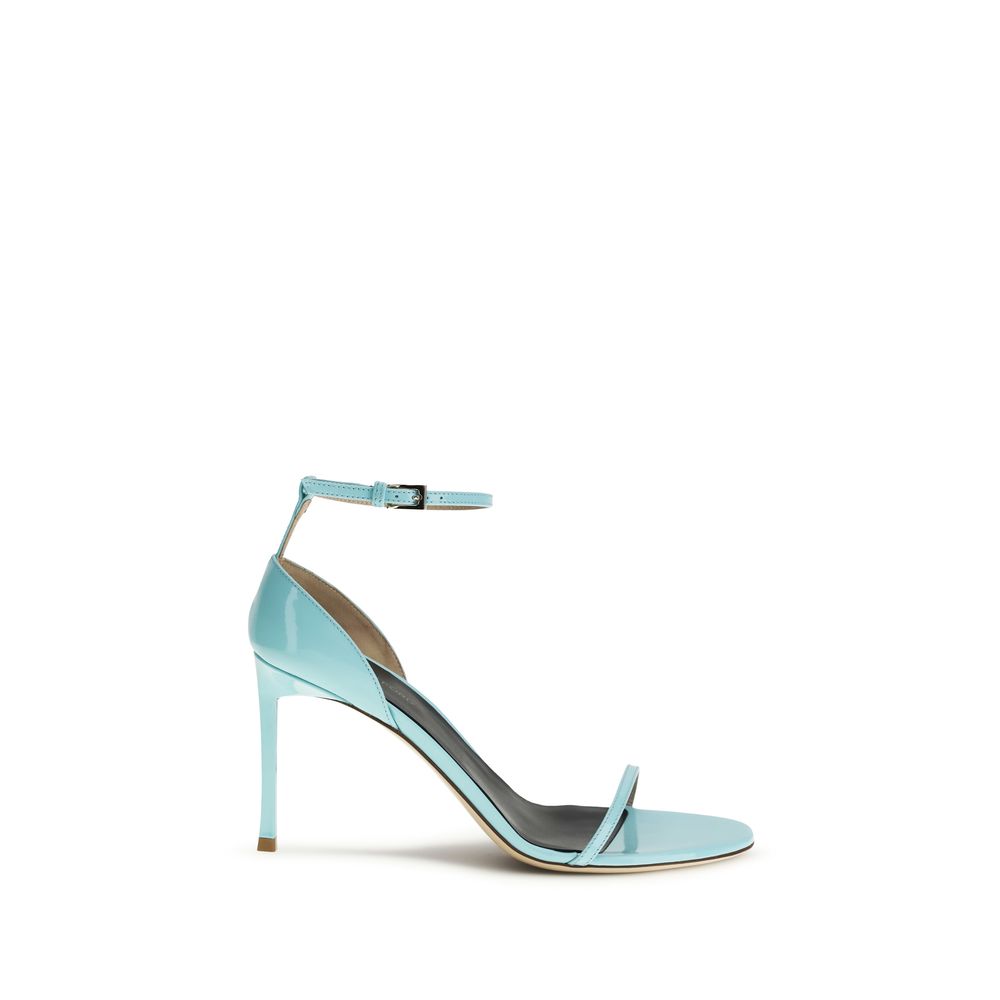 Tom Ford Stiletto Sandals in Blue Calfskin Bos Taurus