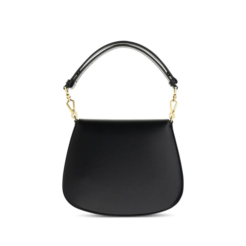 Saint Laurent Schwarze Kalbsleder Bos Taurus Handtasche