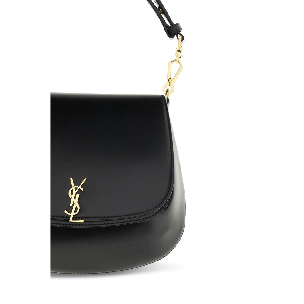 Saint Laurent Schwarze Kalbsleder Bos Taurus Handtasche