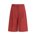 Max Mara Mehrfarbige Leinen-Bermudashorts