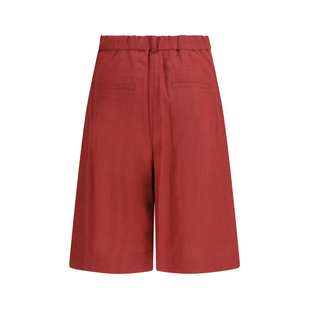 Max Mara Mehrfarbige Leinen-Bermudashorts